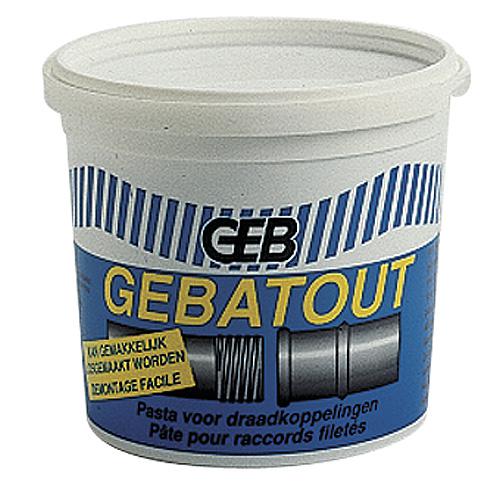 Pâte Gebatout pâte à joint verte pour filetés métalliques en sanitaire et plomberie 500g GEB
