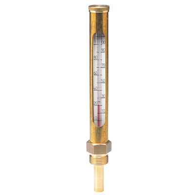 Thermométre droit 0,130° H = 160mm. Tube filté 15/21 L = 45mm