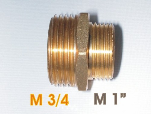 Réduction laiton M3/4(20/27) en M1'' (26/34)  Le sac de 10