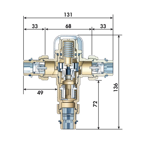Mélangeur thermostatique SecurMIX M20/27 NF garantie 3 ans