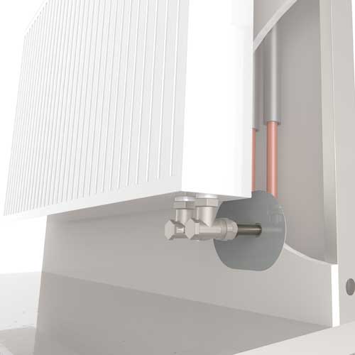 Kit raccordement radiateur à sertir Diam12 PER - Diam14 cuivre
