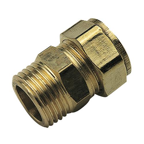 Raccord droit laiton bicone - Diam16 - M20/27