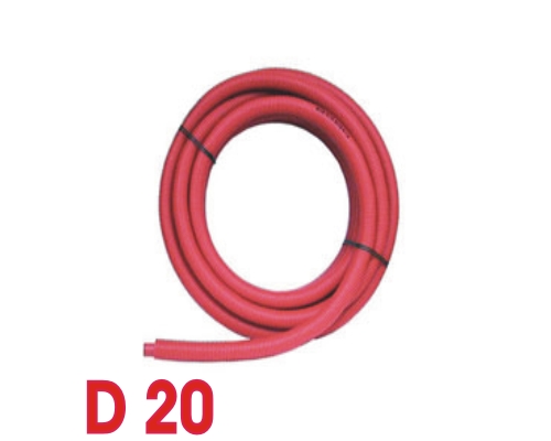 25m Tube PER prégainé Somatherm rouge DN20