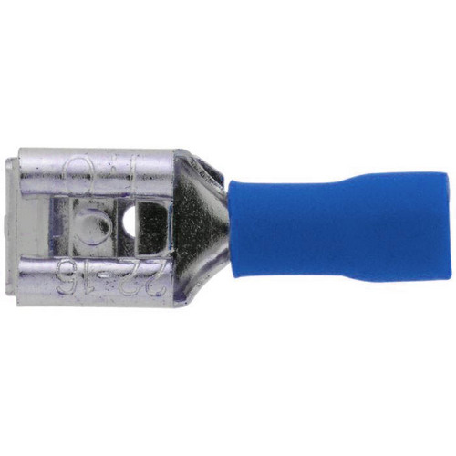 Fiche mixte MF pré-isolée bleu section 1,5 à 2,5mm² Diam6,35mm ext. vendu par 10