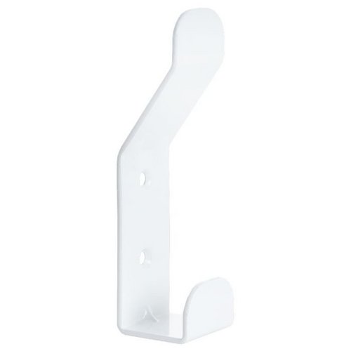Patère 2 têtes à visser blanc