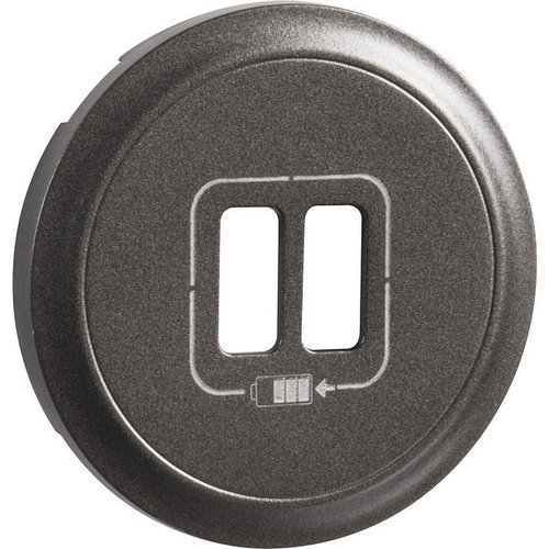 Enjoliveur pour prise double chargeur USB Céliane graphite
