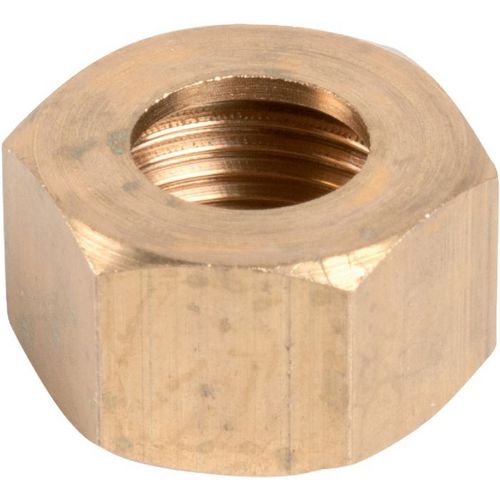 Ecrou 6 pans en laiton série forte Diam12 F1/2