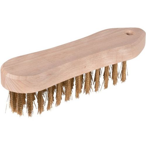 Brosse forme violon, fil en laiton rond