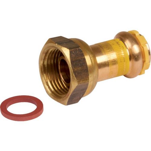 Raccord 2 pièces écrou tournant Gaz Diam14x1/2'' vendu par 2