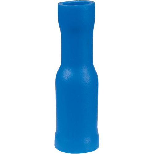 Fiche cylindrique Femelle bleu section 1,5 à 2,5mm² Diam4mm ext. vendu par 10