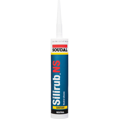 Silicone Silirub NS sanitaire acrylique et matériaux synthétiques 300ml blanc SOUDAL