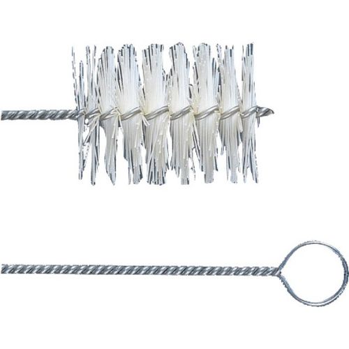 Goupillon poils nylon sur tige torsadée L=1m, brosse Diam40mm