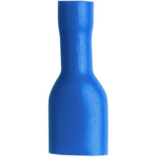 Fiche femelle entièrement isolée bleu section 1,5 à 2,5mm² Diam6,35mm ext. vendu par 10