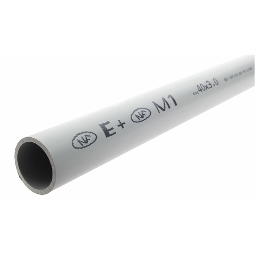 Tube PVC gris L=4m Diam32mm NF vendu à l'unité
