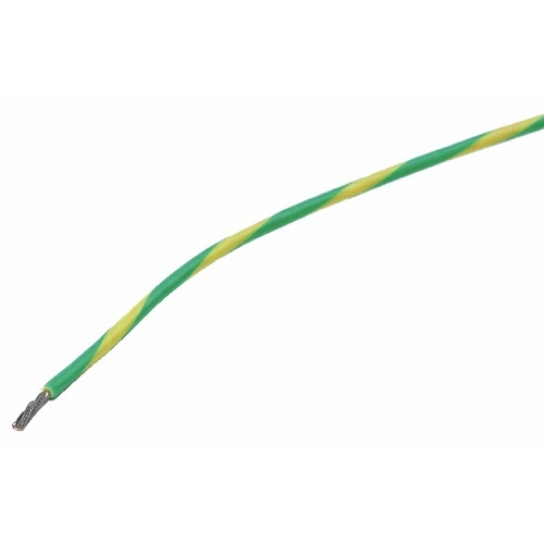 Fil souple pour luminaire 0,75mm² Diam2,2mm jaune/vert T° max 90°C 100m Orbitec