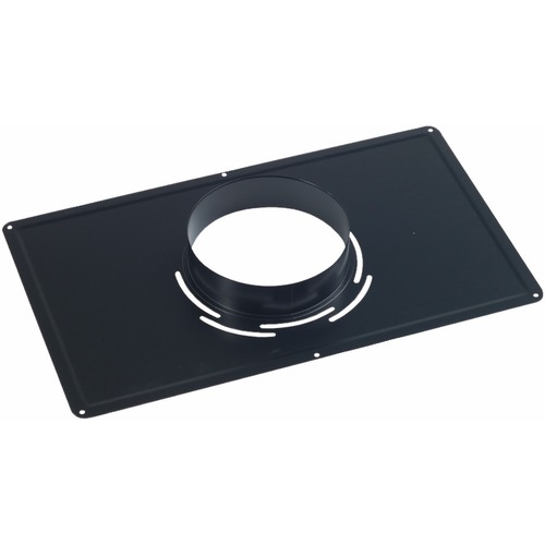 Plaque de propreté Inox 300x500mm émail noir mat Diam180mm