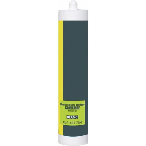 Mastic sanitaire silicone acétique Makemo P-Pro blanc 300ml - carton de 24