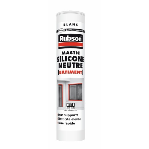 Mastic bâtiment silicone Rubson gris - 280ml
