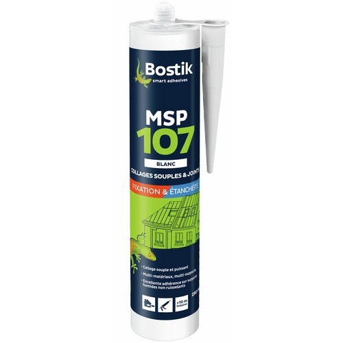 Mastic polymère MSP 107 Bostik blanc - 290ml