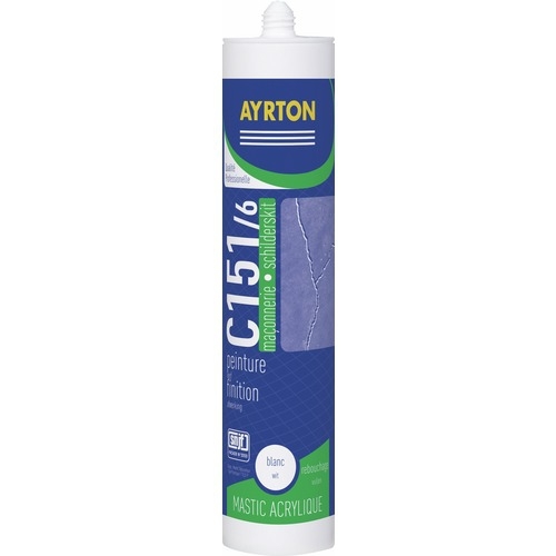 Mastic maçonnerie acrylique C151-6 blanc - 24 cartouches de 300ml