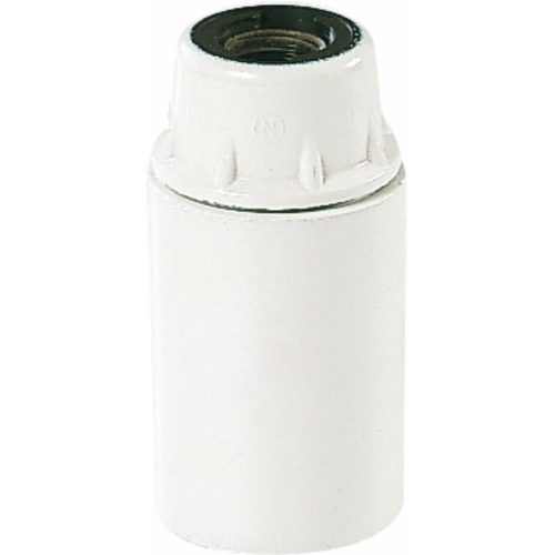 Douille E14 plastique blanc lisse M10 L'Ébénoïd