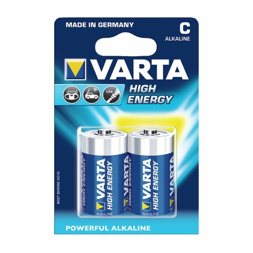 Pile Alcaline High Energy Varta LR14/C 1,5V - vendu par 2