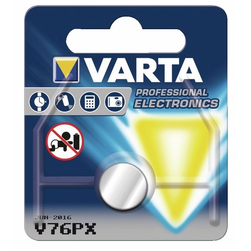 Pile bouton oxyde d'argent Varta SR44 1,55V Diam11,6x5,4mm - à l'unité