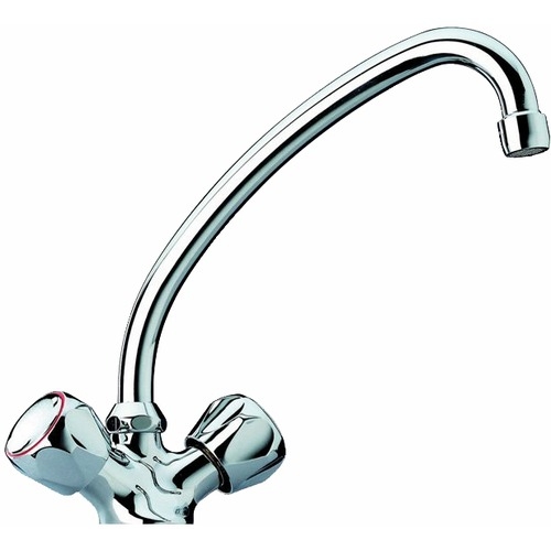 Mélangeur évier bec tube mobile Orchidea Tevere Paini tête céramique NF