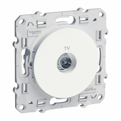 Prise TV simple Odace blanc Schneider