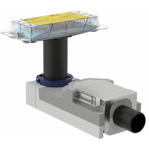 Siphon central Diam50 H=90mm pour canivelle de douche CleanLine20 Geberit