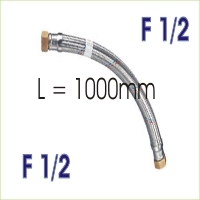 Flexible FF1/2(15/21) Inox 304 L = 1000MM Diam interne 8mm