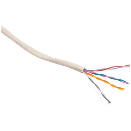 Câble téléphonique ADSL type 298 ivoire 4Px0,5mm² 25m