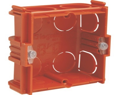 Boîte d'encast carrée Legrand Batibox maçonnerie 1 poste, Prof 30mm