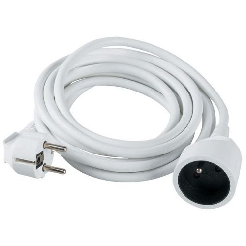 Prolongateur câble souple 3 x 1,5 mm² blanc 3m