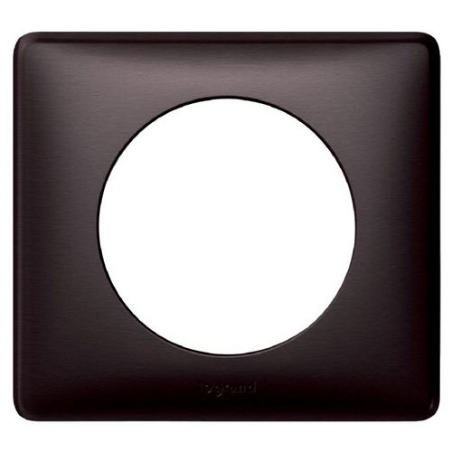Plaque Anodisée Céliane Legrand finition Carbone 1P