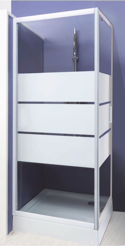 Paroi de douche fixe Missi 4mm 90 cm blanc