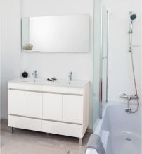 Meuble lavabo LANCELO blanc largeur 120cm à poser